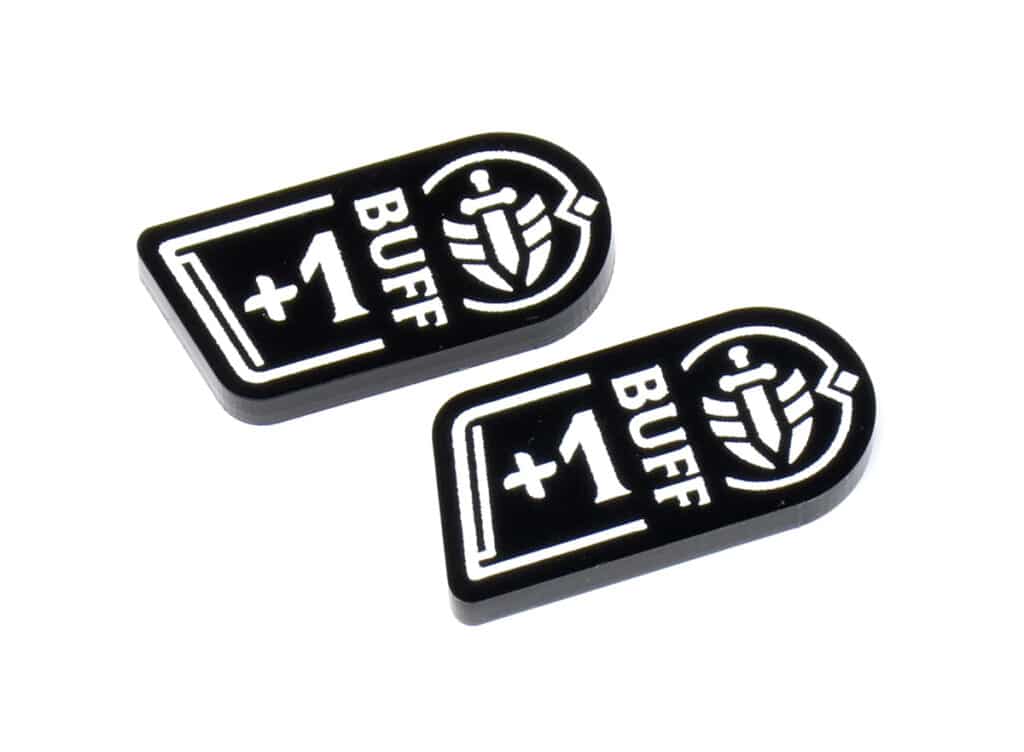Card and tabletop gaming tokens & accessories 14 Riftbound compatible acrylic Buff modifier token set by LaserGaming