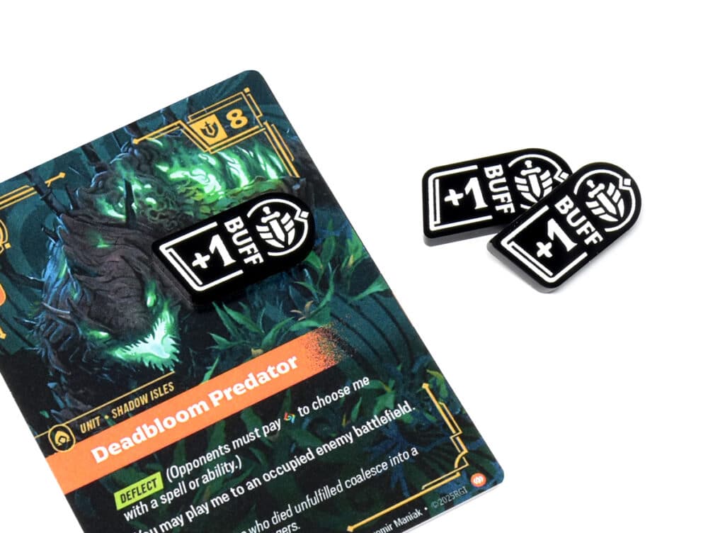 Card and tabletop gaming tokens & accessories 15 Riftbound compatible acrylic Buff modifier token set by LaserGaming
