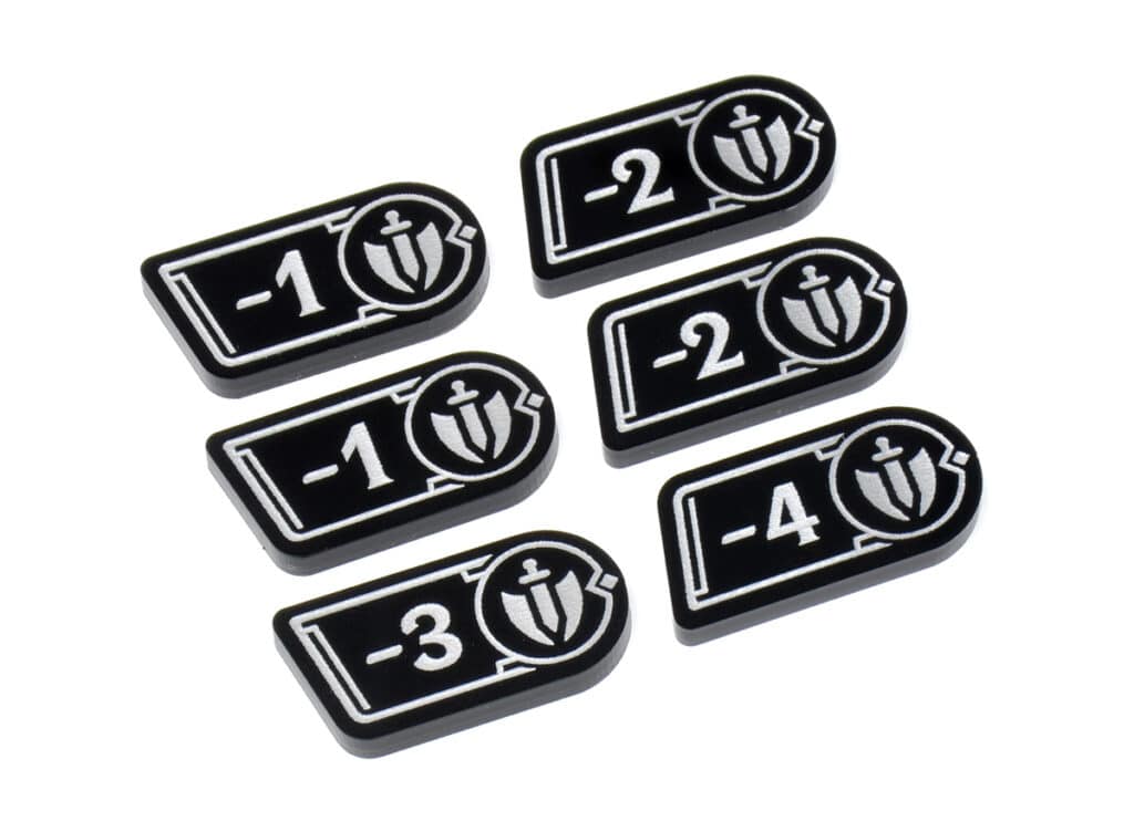 Card and tabletop gaming tokens & accessories 18 Riftbound compatible acrylic Might modifier token set by LaserGaming