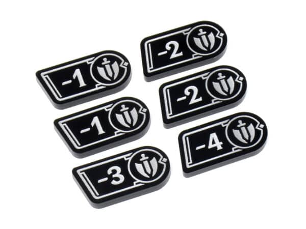Riftbound compatible acrylic Might modifier token set by LaserGaming