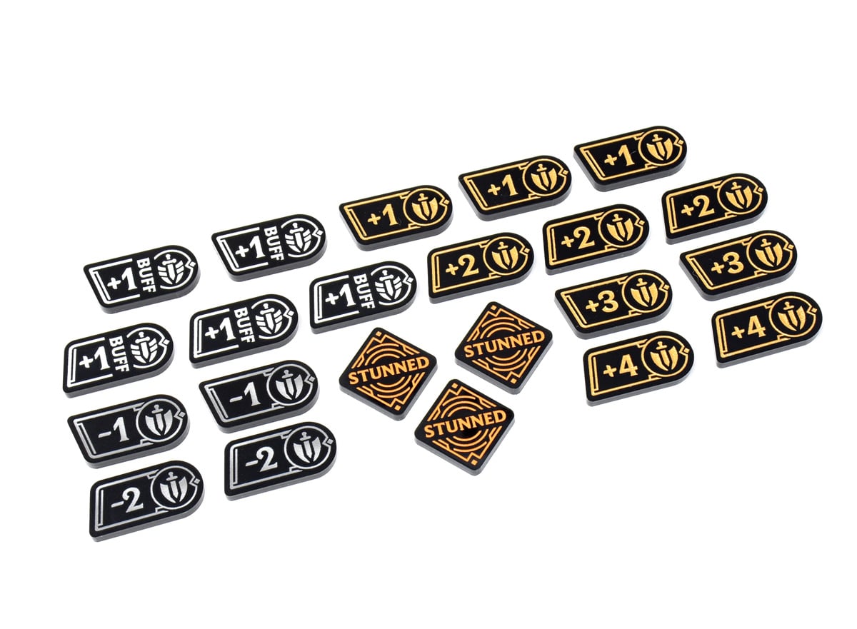 Riftbound compatible acrylic token set (no damage) by LaserGaming Riftbound compatible acrylic token set (no damage) by LaserGaming