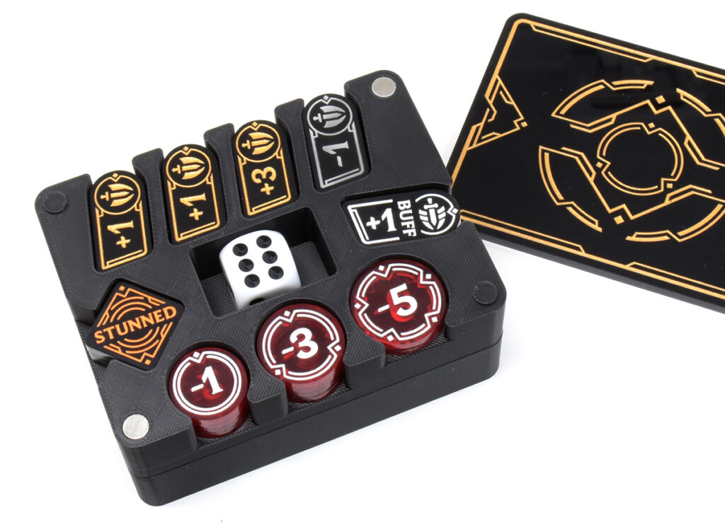 Card and tabletop gaming tokens & accessories 4 Riftbound TCG token storage box (with Damage) by LaserGaming