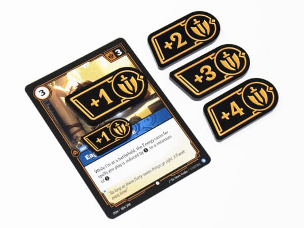 Riftbound Oversized compatible acrylic Might modifier token set by LaserGaming